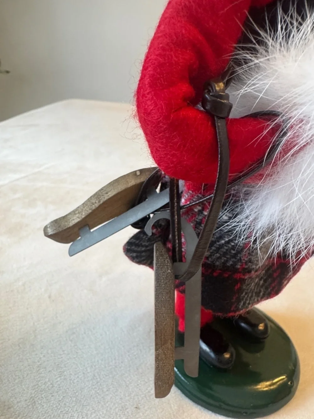 Vintage 1992 Byer’s Choice Ltd Caroler Figurine in Red with White Fur Muff